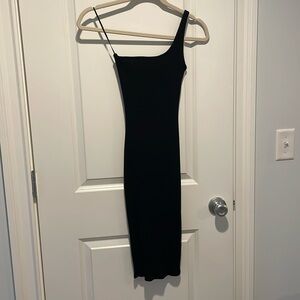 Windsor black one shoulder bodycon dress size S
